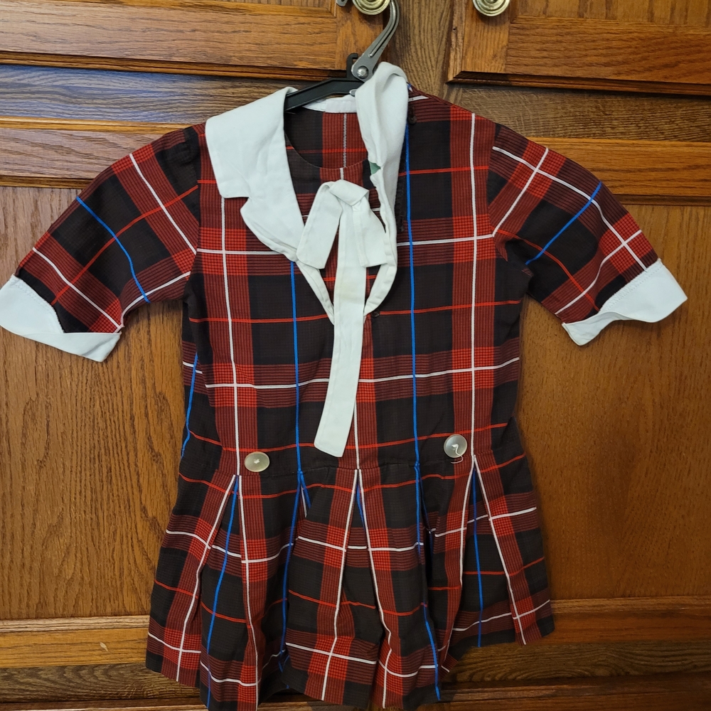 Youngland Red and White Plaid Dress Tote 1